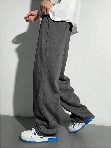 Boy's Baggy Pants Letter Elastic High Waisted Wide Leg Sweatpants Athletic Track Pants Joggers in Saudi Arabia