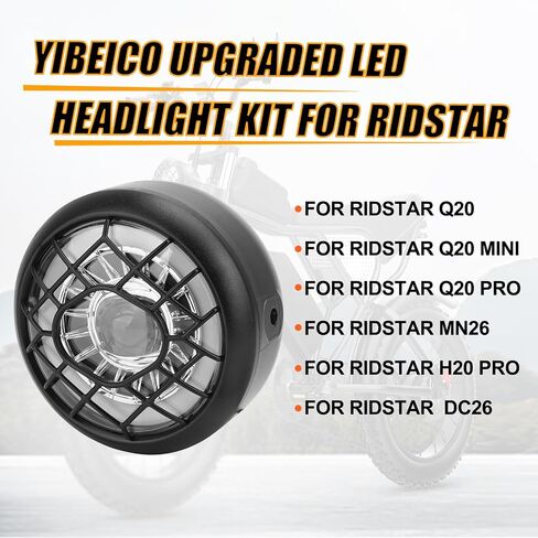 Upgraded LED Headlight Kit For Ridstar Q20/Q20 Pro/Q20, Lite Headlight, 48V OEM 6000K Headlamp -3 Pin Connector-Waterproof Aluminum Alloy High Brightness Front Headlamp Bulbs Light ﻿ ﻿ in Saudi Arabia