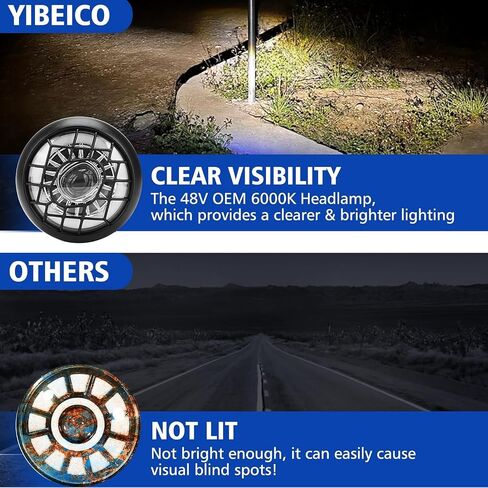 Upgraded LED Headlight Kit For Ridstar Q20/Q20 Pro/Q20, Lite Headlight, 48V OEM 6000K Headlamp -3 Pin Connector-Waterproof Aluminum Alloy High Brightness Front Headlamp Bulbs Light ﻿ ﻿ in Saudi Arabia