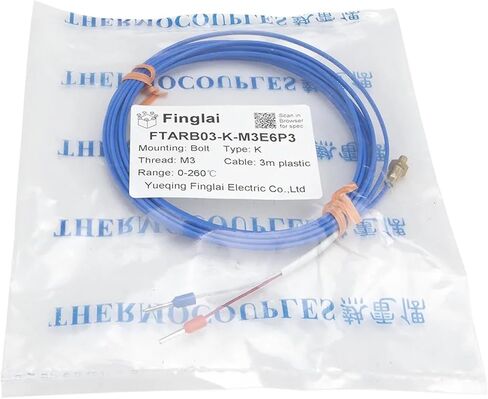 FTARB03 K Type M3 M4 Bolt Head 3 metres Plastic Cable 3D Printer thermocouple Screw Temperature Sensor(M4 6x6.8mm Bolt hex) in Saudi Arabia