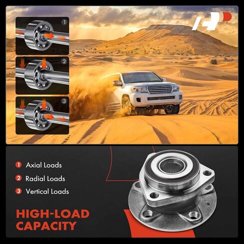 A-Premium Front or Rear Wheel Bearing and Hub Assembly Compatible with Audi A3, A3 Quattro, A3 Sportback e-tron, RS3, S3, Volkswagen Golf Alltrack, Golf R, Golf SportWagen in Saudi Arabia