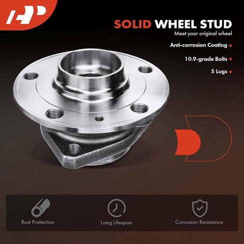 A-Premium Front or Rear Wheel Bearing and Hub Assembly Compatible with Audi A3, A3 Quattro, A3 Sportback e-tron, RS3, S3, Volkswagen Golf Alltrack, Golf R, Golf SportWagen in Saudi Arabia