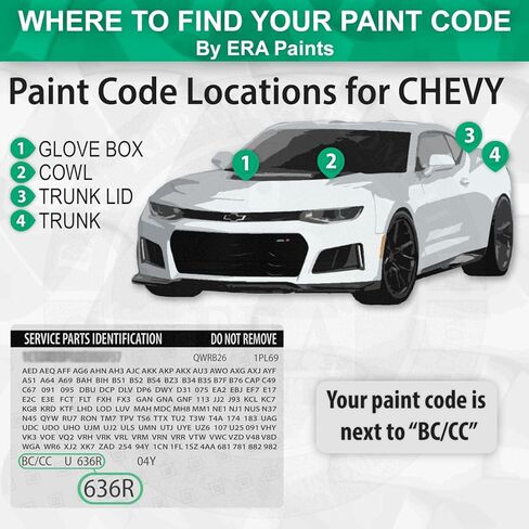 ERA Paints WA9260/GCN - Victory Red for CHEVROLET Exact Match Automotive Touch Up Paint Spray - Premium Kit in Kuwait