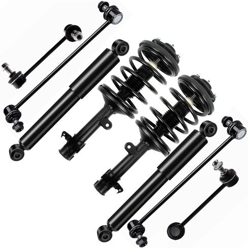 2x 171451 171452 Front Complete Struts Coil Spring Assembly 2x 437246 Rear Shock Absorber 4x Stabilizer Bar Link Kit Replacement for Honda Pilot 2006 2007 2008 in Saudi Arabia