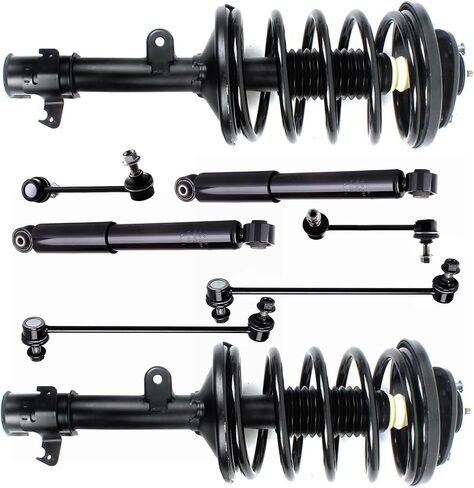 2x 171451 171452 Front Complete Struts Coil Spring Assembly 2x 437246 Rear Shock Absorber 4x Stabilizer Bar Link Kit Replacement for Honda Pilot 2006 2007 2008 in Saudi Arabia