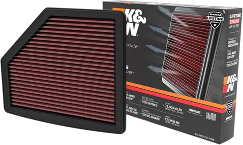 K&N High-Flow Original Lifetime Engine Air Filter: Increase Power: Premium, Washable: Compatible with 2021-2025 Acura: MDX, TLX, 33-5119 in Saudi Arabia