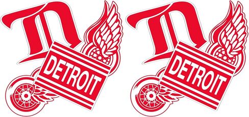 Desert Cactus Detroit Red Wings Team NHL National Hockey League Sticker Vinyl Decal Laptop Water Bottle Car Scrapbook (Vintage Sheet) in Saudi Arabia