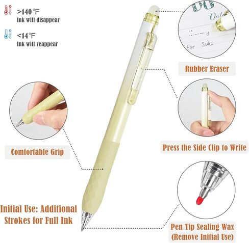 8 قطع من أقلام الجل القابلة للمسح ذات النقاط الدقيقة من بايتوري، قلم حبر أسود وأزرق قابل للسحب 0.5 مم، سلس ومريح للاستخدام في أخذ ألغاز الكلمات المتقاطعة لمخطط العلامات (متعدد الألوان) in Kuwait
