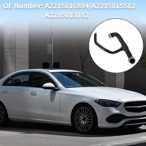 Radiator Hose for Mercedes-Benz S500 W221 5.5 2005-2013 Good Sealing No.A2215016884/A2215015582 Lower Water Cooling Pipe Cooling Pipe Black 1 Pc in Saudi Arabia