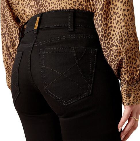 بنطال جينز Ariat النسائي Perfect Rise Ella Boot Cut، أسود، 31 in Kuwait