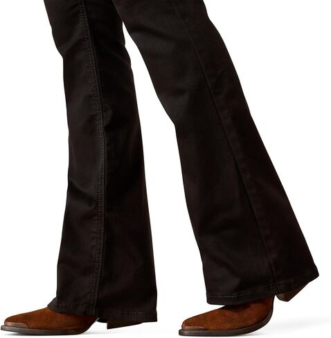 بنطال جينز Ariat النسائي Perfect Rise Ella Boot Cut، أسود، 31 in Kuwait
