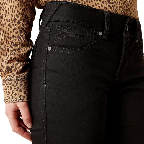 بنطال جينز Ariat النسائي Perfect Rise Ella Boot Cut، أسود، 31 in Kuwait