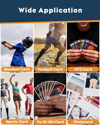 Uniclife 300 Counts Thickened Trading Card Sleeves Ultra Clear Penny Sleeves for Trading Cards Baseball Card Sleeves Card Protectors for Sports Cards MTG Cards Football Cards Yugioh Cards, 66 x 91 mm in Kuwait