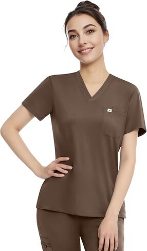 قمم فرك V -tele للسيدات - أعلى موحد للتمريض مع جيوب ، مقاومة التجاعيد والتنفس in Kuwait
