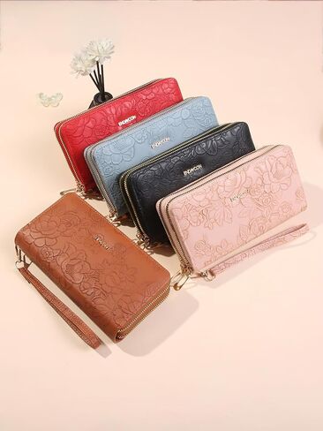 Womens Wristlet Wallet for Women Cute Credit Card Holder Wallet Ladies Clutch Long Purses in Saudi Arabia