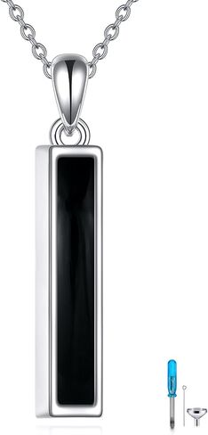 Mountain Urn Necklaces for Ashes Sterling Silver Mountain Bar Cremation Abalone Shell Jewelry for Ashes Memory Jewelry for Women Men in Saudi Arabia