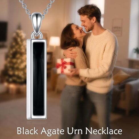 Mountain Urn Necklaces for Ashes Sterling Silver Mountain Bar Cremation Abalone Shell Jewelry for Ashes Memory Jewelry for Women Men in Saudi Arabia