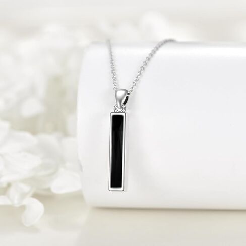 Mountain Urn Necklaces for Ashes Sterling Silver Mountain Bar Cremation Abalone Shell Jewelry for Ashes Memory Jewelry for Women Men in Saudi Arabia