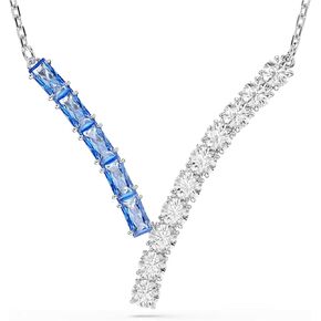Swarovski Matrix pendant, Mixed cuts, Blue, Rhodium plated in Saudi Arabia