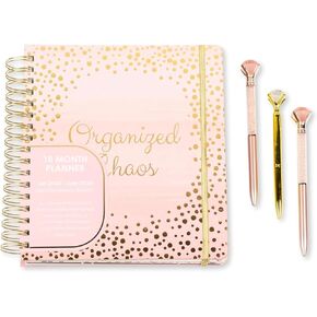 مخطط صغير لمدة 18 شهرًا من Votum 2024-2025 - أغسطس 2024 - مخطط يناير 2026 - مخطط يومي وأسبوعي ومخطط شهري - طوبى هي التي تؤمن، مخطط 2024 مع 3 أوراق ملصقات - مخطط تقويم 2024 in Kuwait