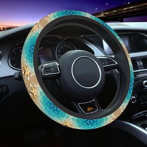 Starfish Shells Elastic Steering Wheel Cover Tropical Beach Shells Steering Wheel Cover Anti Slip Protective Case Universal Stretch Steering Protector in Kuwait