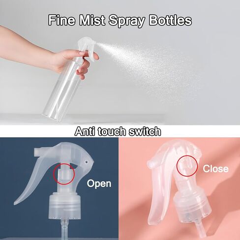 3 Pack Plastic Water Spray Bottle for Hair, 10 oz/300ml Plastic Empty Mister Spray Bottles for Cleaning, Cooking, Plant, Pet in Saudi Arabia