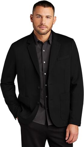 Unisex Relaxed Knit Blazer | Casual Blazer Jacket for Men & Women, Double Knit Business Casual Top for Work in Saudi Arabia