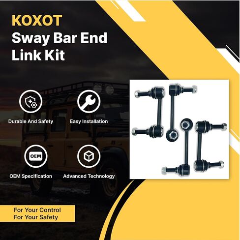 4pcs Front and Rear Sway Bar Links Fit for Dodge 2011 2012 2013 2014 2015 2018 Durango/for Jeep 2011 2012 2013 2014 2015 Grand Cherokee | K750578 K750579 K750573 X2 in Saudi Arabia