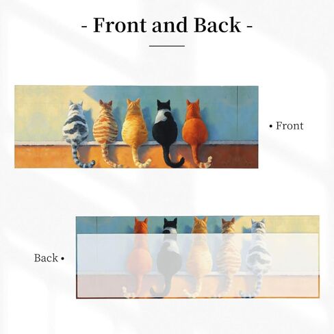 Cute Cat Curtain Valance Short Rod Pocket Window Treatment for Living Room Bedroom Kitchen Bathroom 1 Panel 54" W x 18" L in Kuwait