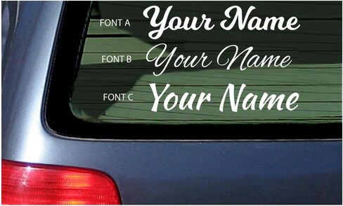 ملصق نافذة السيارة باسم مخصص - اصنع أسماء التصميم الخاصة بك من الفينيل المقطوع أو ملصقات الهاشتاج، شارات حروف مخصصة، بهلوان كمبيوتر محمول، نمط حروف مخطوطة، مظهر مكتوب بخط اليد، الاسم المستعار in Kuwait