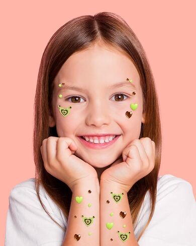 xo، أحجار كريمة للوجه باللون الأخضر وقلوب ودوائر من Fetti - 62 قطعة. | ملصقات وجه مستنقع العازبة، إكسسوار حجر الراين لعيد الميلاد، ديكورات الحفلات الموسيقية، لوازم الهذيان in Saudi Arabia