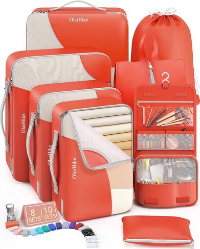 Travel Organizer T3V2 (6+4) 10-Piece Orange OH in Kuwait