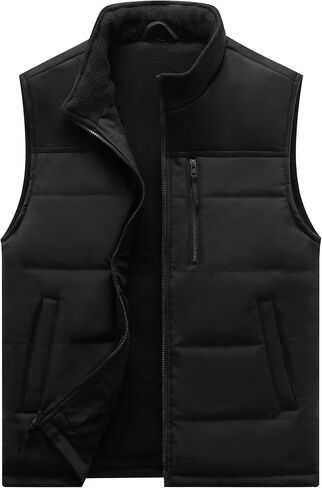 VtuAOL Men's Reversible Fleece Lined Vest Outdoor Lightweight Vest Sleeveless Jacket for Travel Hiking Casual in Kuwait