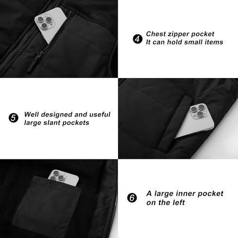 VtuAOL Men's Reversible Fleece Lined Vest Outdoor Lightweight Vest Sleeveless Jacket for Travel Hiking Casual in Kuwait