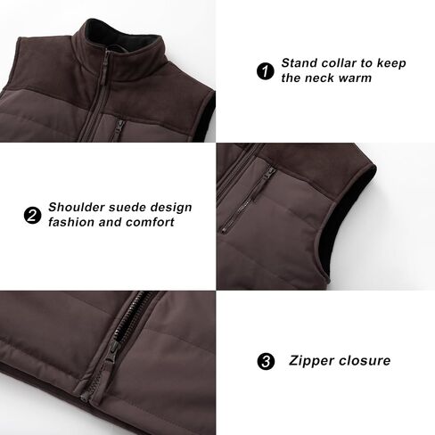 VtuAOL Men's Reversible Fleece Lined Vest Outdoor Lightweight Vest Sleeveless Jacket for Travel Hiking Casual in Kuwait