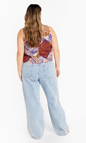City Chic Women's Plus Size Amara Print Top in Saudi Arabia