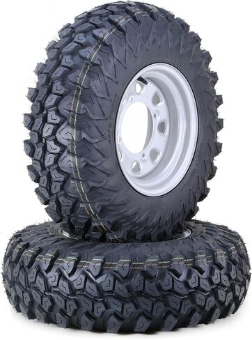 مجانا UTV Tyre Wheel Assembly 25x10r12 نمط الشاحنة الشعاعي 8-ply في 4-156 PCD 4+3 عجلة فضية ، مجموعة 2 in Saudi Arabia