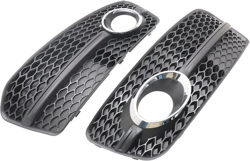 SecosAutoparts 2Pcs Fog Lamp Grill Light Bumper Cover Front Left & Right Side Compatible with Audi Q5 S-Line 2009-2012 Replace# 8R0807681A, AU1038115 Front Fog Light Grille W/Fog Light Hole Left&Right in Saudi Arabia