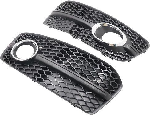 SecosAutoparts 2Pcs Fog Lamp Grill Light Bumper Cover Front Left & Right Side Compatible with Audi Q5 S-Line 2009-2012 Replace# 8R0807681A, AU1038115 Front Fog Light Grille W/Fog Light Hole Left&Right in Saudi Arabia