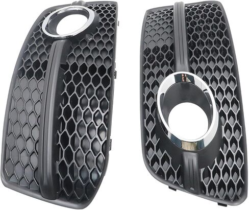 SecosAutoparts 2Pcs Fog Lamp Grill Light Bumper Cover Front Left & Right Side Compatible with Audi Q5 S-Line 2009-2012 Replace# 8R0807681A, AU1038115 Front Fog Light Grille W/Fog Light Hole Left&Right in Saudi Arabia