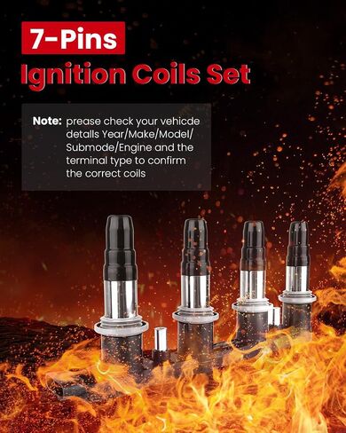 cciyu Pack of 1 Ignition Coil Fit for Chevrolet Pontiac 2007-2015 Aveo 5 G3 Cruze Sonic L4 1.6L 1.8L Replacement for C1646 UF620 07 08 09 10 11 12 13 14 15 in Saudi Arabia
