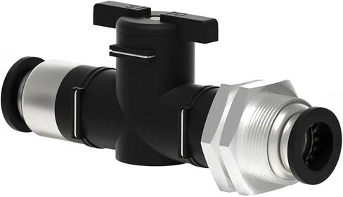 1PCS Air Valve BM Bulkhead Pneumatic Connectors Push in Quick Connector Hand Valve to Turn Switch Manual Ball Current Limiting(BM8-8) in Saudi Arabia