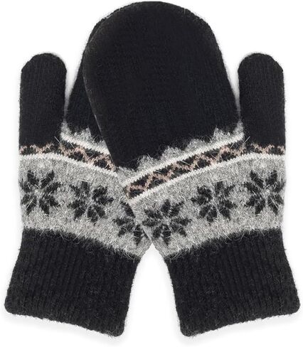 Kids-Winter-Mittens Boys-Girls-Girls Outdoor-Warm-Soft Snowflakes-Gloves Stretchy for 5-10years Kids in Saudi Arabia