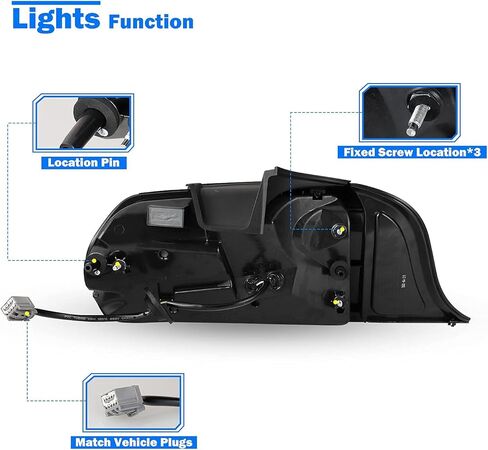 مجموعة مصابيح LED الخلفية من WOLFSTORM، شفافة، متوافقة مع 2015-2023 Ford Mustang Coupe، قابلة للتحويل، Shelby GT350، GT500، تصميم خاص، توافق DOT/SAE in Kuwait