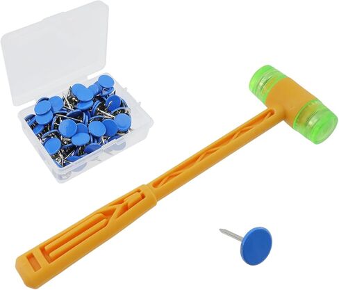Antrader 200 Pieces Push Pins Round Head Thumbtack 0.43Inch Thumb Tacks for Office School Personal Use (White) in Kuwait