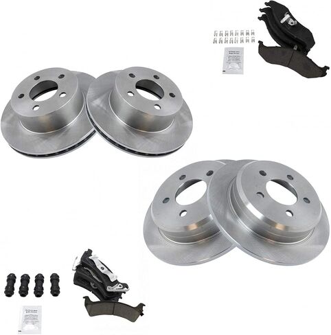 TRQ Front & Rear Posi Ceramic Disc Brake Pads & Rotors Kit for LaCrosse Malibu in Saudi Arabia