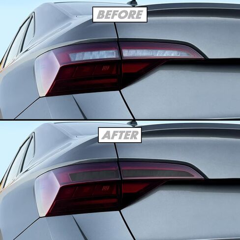 SlickMod صبغة دخان الفينيل مسبقة القطع لـ 2019-2024 Volkswagen Jetta Tail Light (دخان داكن، 2. إشارة الانعطاف الخلفي والعكس) in Saudi Arabia