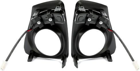 HECASA Fog Light Bezel W/LED Compatible with 2011-2013 Toyota Corolla Daytime Running Light DRL Front Bumper Signal Fog Lamp Cover Trims Black Left & Right in Saudi Arabia