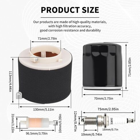 49065-2078 Oil Filter+11029-1004 Air Filter+Spark Plug+49019-1055 Fuel Filter Tune Up Kit Compatible with Kawasaki Mule 500 520 550 600 610 2500 2510 2520 Mule SX 4x4 SE XC 49065-2057 490652071 in Saudi Arabia
