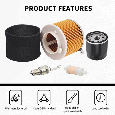 49065-2078 Oil Filter+11029-1004 Air Filter+Spark Plug+49019-1055 Fuel Filter Tune Up Kit Compatible with Kawasaki Mule 500 520 550 600 610 2500 2510 2520 Mule SX 4x4 SE XC 49065-2057 490652071 in Saudi Arabia